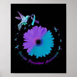 Zonnebloem Zonnebloem Paarse zelfmoord Poster