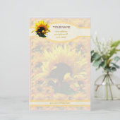 Zonnebloem Zonnebloem Persoonlijke Stationery Briefpapier (Staand voorkant)