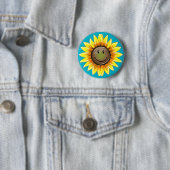 Zonnebloem, zonnebloem ronde button 5,7 cm (In situ)