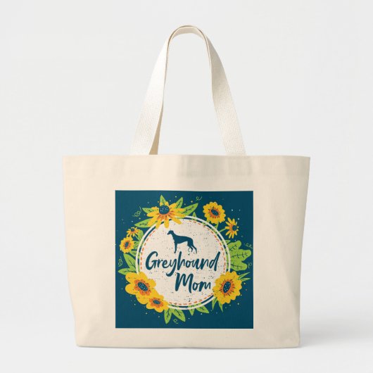 Zonnebloem Zonnebloem Zonnebloem Gezegden Honden Grote Tote Bag (Voorkant)