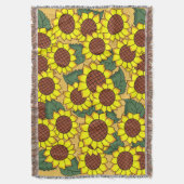 Zonnebloem, zonnebloemen deken (Voorkant Verticaal)