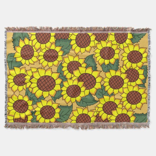 Zonnebloem, zonnebloemen deken (Voorkant)