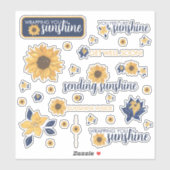 Zonnebloem Zonnebloemen Stickers (Vel)