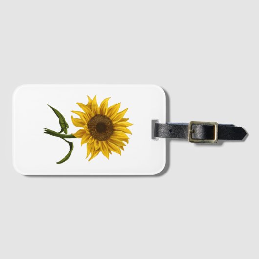 Zonnebloem Zonnebloemen Waterverf Bloem Bagagelabel (Voorkant (horizontaal))