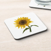 Zonnebloem Zonnebloemen Waterverf Bloem Bier Onderzetter (Linkerzijde)