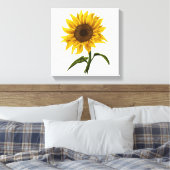 Zonnebloem Zonnebloemen Waterverf Bloem Canvas Afdruk (Insitu (Slaapkamer))