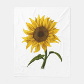 Zonnebloem Zonnebloemen Waterverf Bloem Fleece Deken (Voorkant)