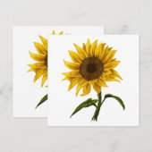 Zonnebloem Zonnebloemen Waterverf Bloem Kaart (Voorkant / Achterkant)