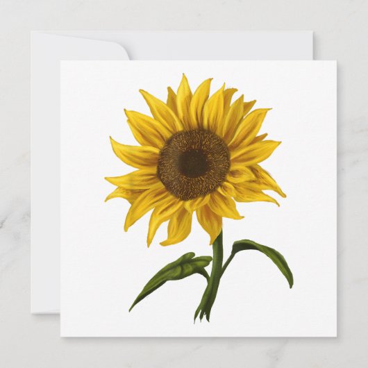 Zonnebloem Zonnebloemen Waterverf Bloem Kaart (Achterkant)
