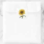 Zonnebloem Zonnebloemen Waterverf Bloem Vierkante Sticker (Tas)