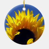 Zonnebloem Zonnebloemornament Keramisch Ornament (Achterkant)