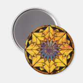 Zonnebloem Zonnemagneet Magneet (Voorkant / Achterkant)