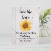 Zonnebloem Zonneschijn Bewaar de Datum BruiloftUit Kaart (Staand voorkant)