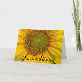 ZONNEBLOEM ZONNESCHIJN FOTO KAARTJE KAART