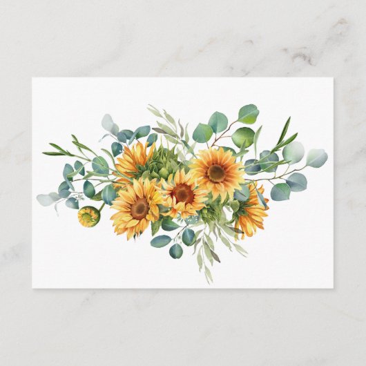 Zonnebloem Zonneschijn Herfst Baby shower QR Code Informatiekaartje (Achterkant)