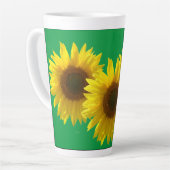 Zonnebloem Zonneschijn  Latte Mok (Linkerhoek)