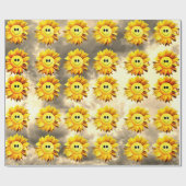 Zonnebloem Zonneschijn Sky Wrapping Paper Cadeaupapier (Vlak)