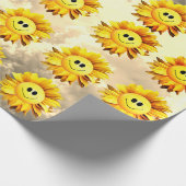 Zonnebloem Zonneschijn Sky Wrapping Paper Cadeaupapier (Hoek)