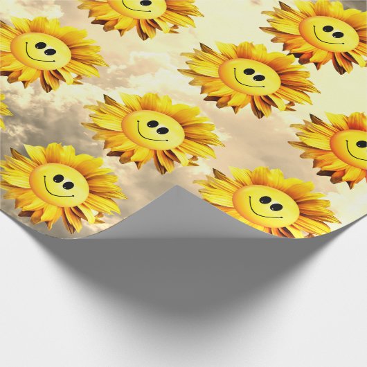 Zonnebloem Zonneschijn Sky Wrapping Paper Cadeaupapier (Hoek)