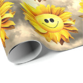 Zonnebloem Zonneschijn Sky Wrapping Paper Cadeaupapier (Rol Hoek)