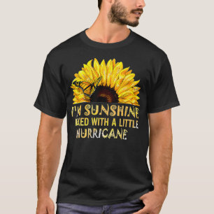Zonnebloem Zonneschijn Vlinder Vermengd Met Een Be T-shirt