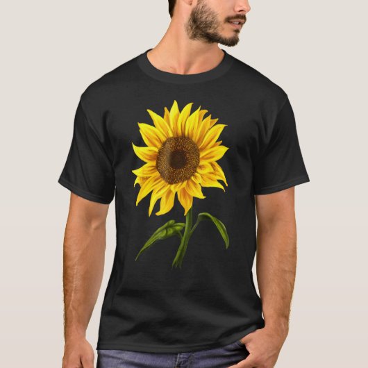 Zonnebloem Zonneschijn Waterverf Flower mooie bloe T-shirt (Voorkant)