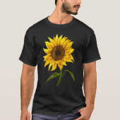 Zonnebloem Zonneschijn Waterverf Flower mooie bloe T-shirt (Voorkant)