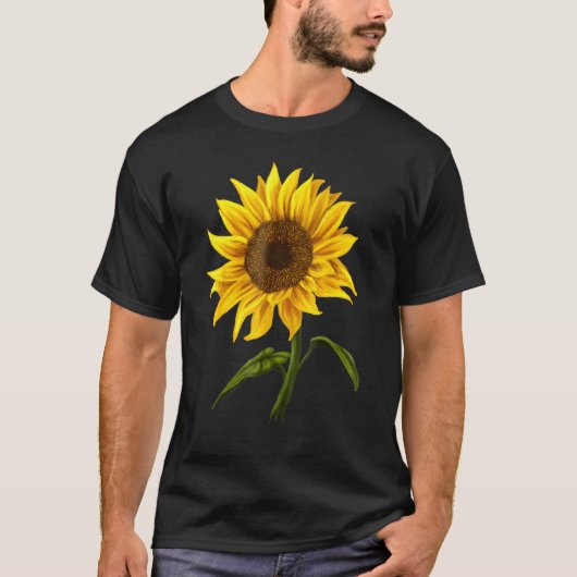 Zonnebloem Zonneschijn Waterverf Flower mooie bloe T-shirt (Voorkant)