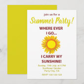 Zonnebloem Zonneschijn Zomerfeest Kaart (Voorkant / Achterkant)