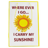 Zonnebloem Zonneschijn Zon Medium Cadeauzakje (Voorkant)