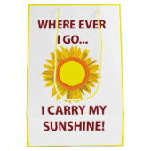 Zonnebloem Zonneschijn Zon Medium Cadeauzakje (Achterkant)