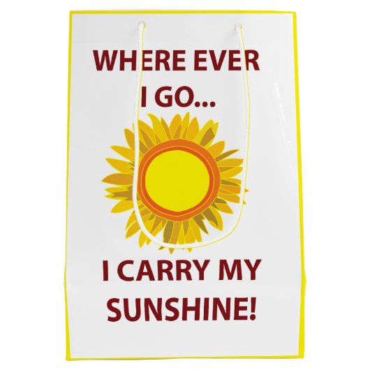 Zonnebloem Zonneschijn Zon Medium Cadeauzakje (Achterkant)