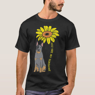 Zonnebloem Zonnevel Heeler Animal Blue Red C T-shirt