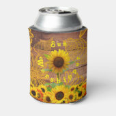 Zonnebloem Zonnewerper Hou het koud Blikjeskoeler (Blikje Achterkant)
