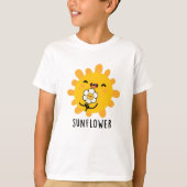 Zonnebloem Zonnezon en Bloem Pun T-shirt (Voorkant)