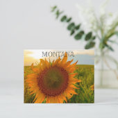 Zonnebloem Zonsondergang Briefkaart (Staand voorkant)