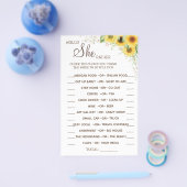 Zonnebloem zou ze liever een douchespelkaart hebbe flyer (Enkel)