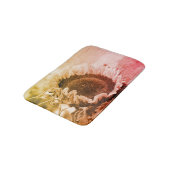 Zonnebloem, zwart en wit, vervormd, badmat (Gekanteld)