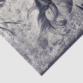 Zonnebloem  zwart en witte Antiek textuur Tissuepapier (Detail)
