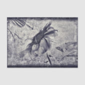 Zonnebloem  zwart en witte Antiek textuur Tissuepapier (Voorkant)