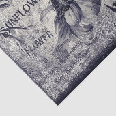 Zonnebloem zwart en witte ephemera textuur tissuepapier (Detail)