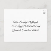 Zonnebloem Zwart Wit Bloemen Huwelijk RSVP Uitnodiging Briefkaart (Achterkant)