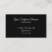 Zonnebloem Zwart-wit Bloemenkunst Elegant Visitekaartje (Achterkant)