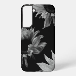 Zonnebloem Zwart Wit Fijne Kunst Foto Uniek Samsung Galaxy Hoesje