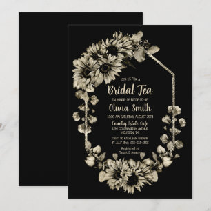 Zonnebloem Zwarte Bridal Tea Kaart