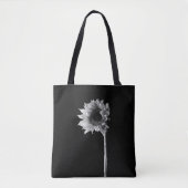 Zonnebloem - Zwarte en witte foto Tote Bag (Voorkant)