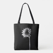 Zonnebloem - Zwarte en witte foto Tote Bag (Achterkant)