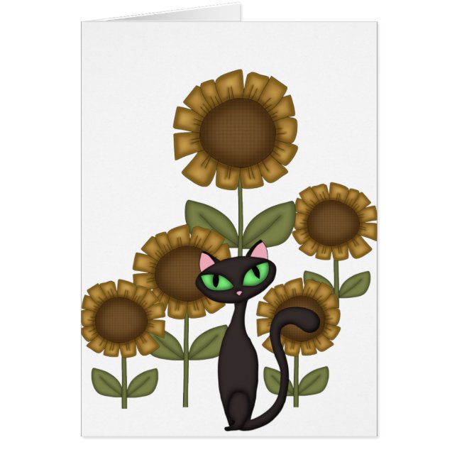 Zonnebloem Zwarte Kat (Voorkant)