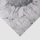 Zonnebloem  Zwarte Wit Onderdruk Textuur Tissuepapier (Detail)