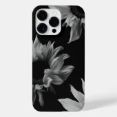 Zonnebloem Zwarte Witte Kunstfoto Uniek iPhone Hoesje (Achterkant)